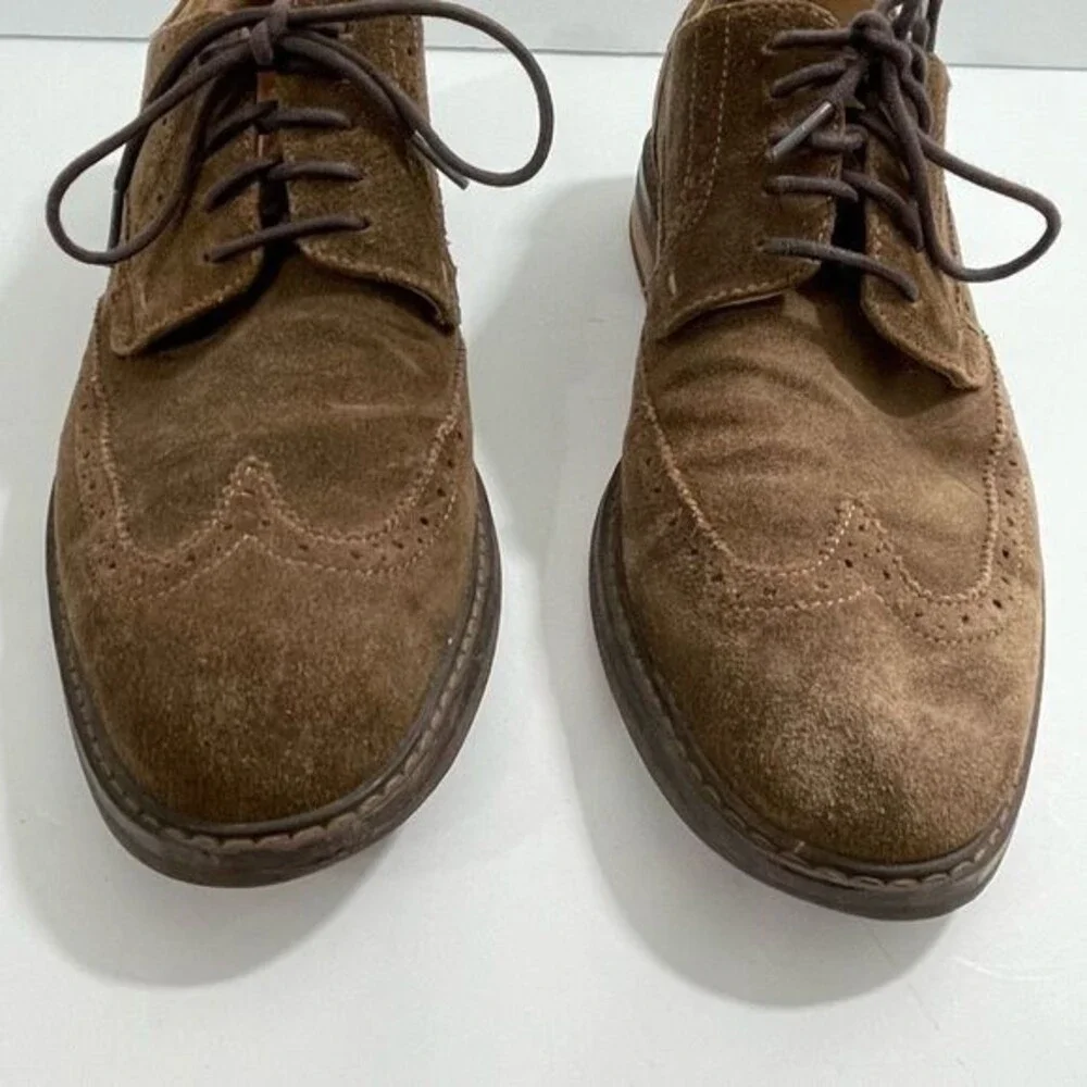 Vionic Men's Leather Suede Bruno Oxford Shoes Brown‎ Size 9.5